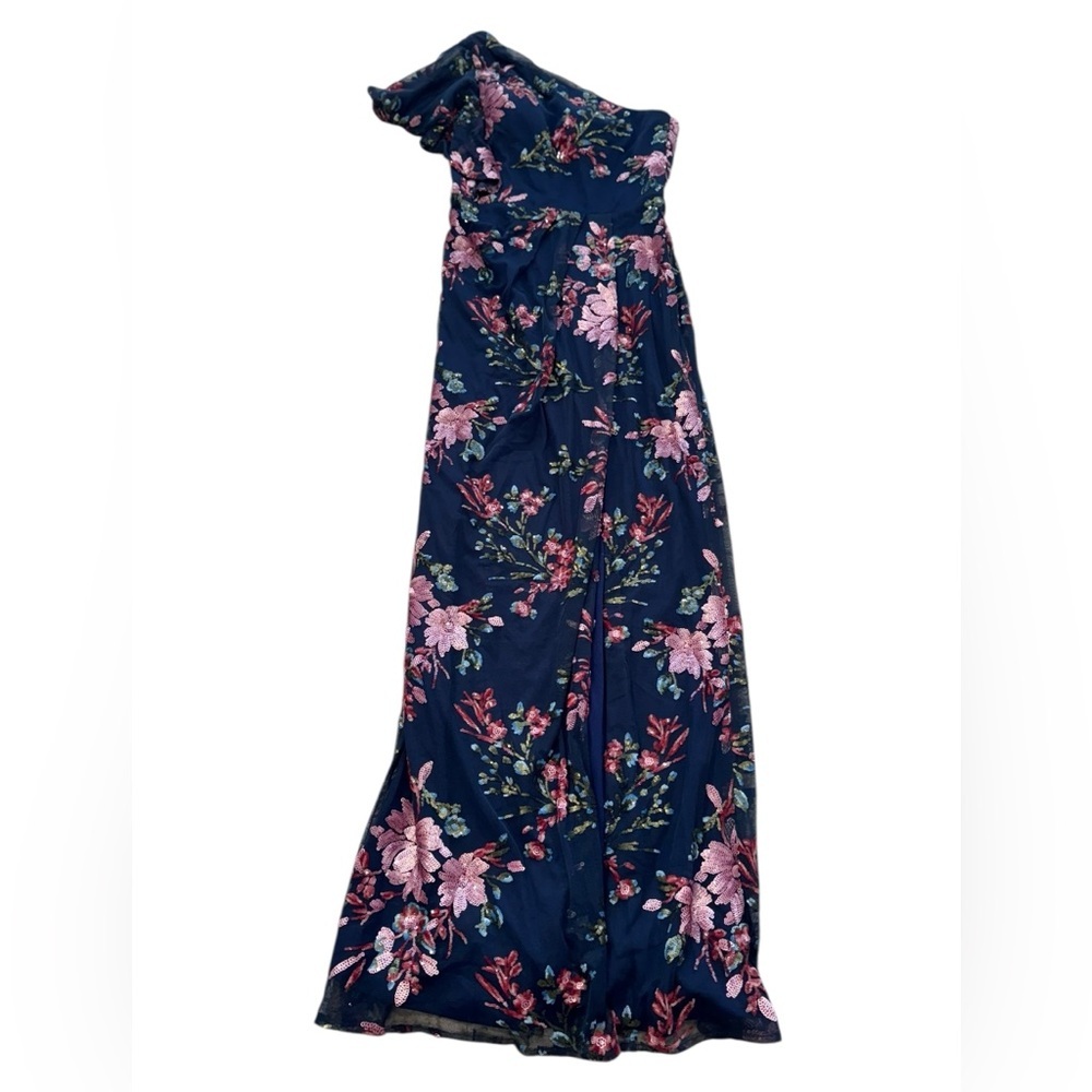 MARCHESA**Floral Embellished Brescia One-Shoulder 
Evening Gown Dress**US 6 $485 - Picture 2 of 6